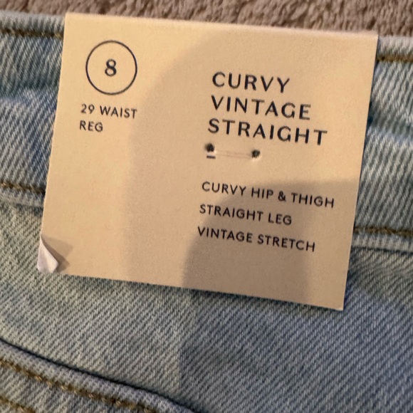 NWT Universal Thread Curvy Vintage Straight Light Blue Jeans Suze 8 - Picture 8 of 9